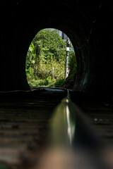 Ella, Sri Lanka Railroad tracks and a tunnel along the Ninine Arch Bridge section of the Ella Kandy train connection.