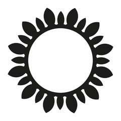 Decorative dark color circle on white background, design element