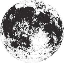 Moon Monochrome Hand Drawn Illustration © Good Studio