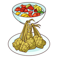 hand drawn ramadan food in indonesia 2