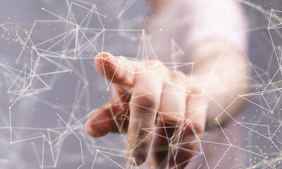 Communication technology for internet business. Global world network and telecommunication