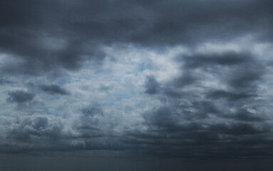 Dark sky with storm clouds