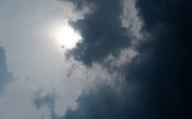 The sun will be covered with black clouds