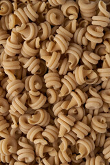 italian pasta fusilli close-up