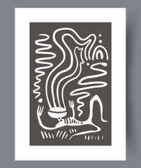 Scandinavian abstract vector print set.
