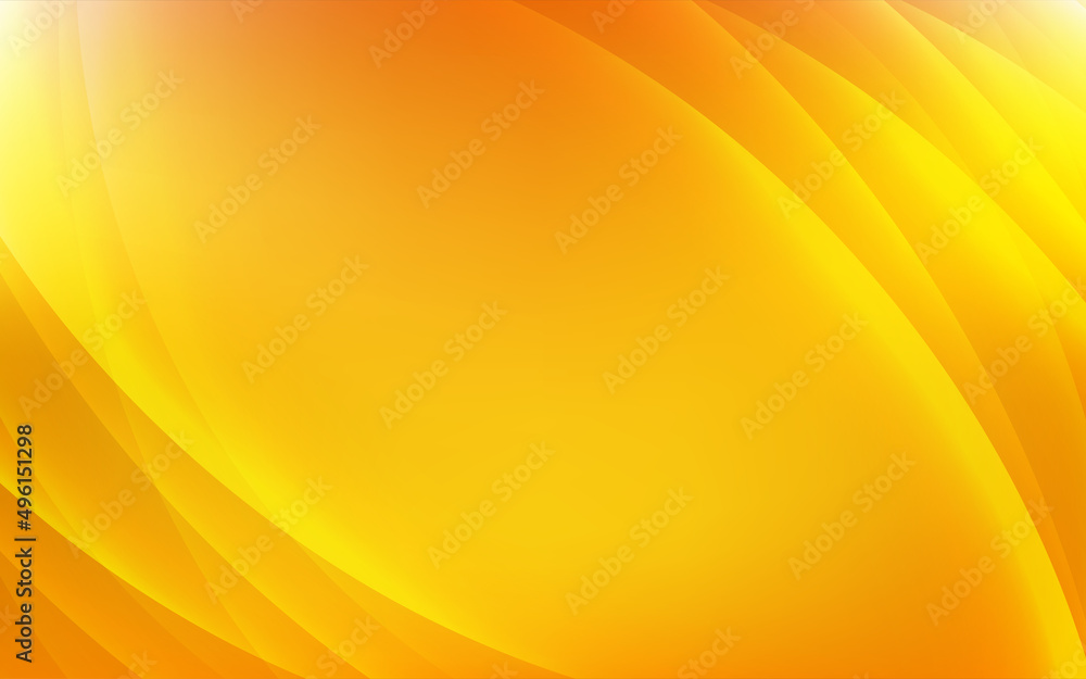 Wall mural smooth orange abstract background with shine wave. abstract gradient orange background vector with s