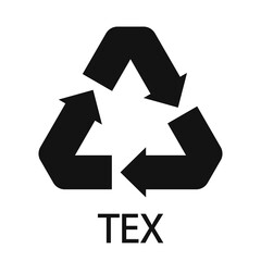 Bio matter organic material recycling code 60 TEX. Vector illustration