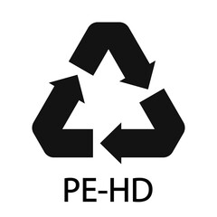 High-density Polyethylene 02 PE-HD Icon Symbol