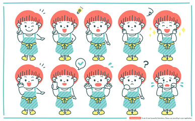 いろんなポーズの女性のセット2