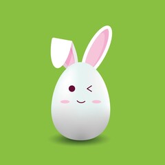 Easter egg with ears, bunny