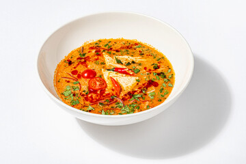 hot thai soup, top view