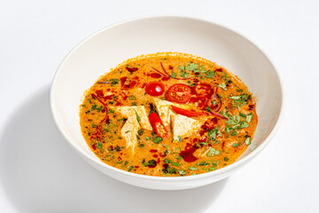 hot thai soup, top view