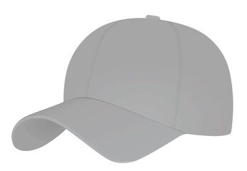 Grey baseball cap. vector illustration
