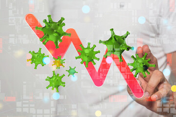 virus Futuristic wave, Futuristic data stream