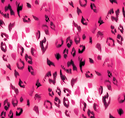 Seamless leopard pattern, animal print.