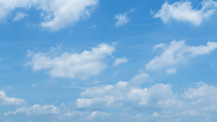 Beautiful blue sky with white clouds