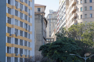 architectural detail of buildings in downtown São Paulo 