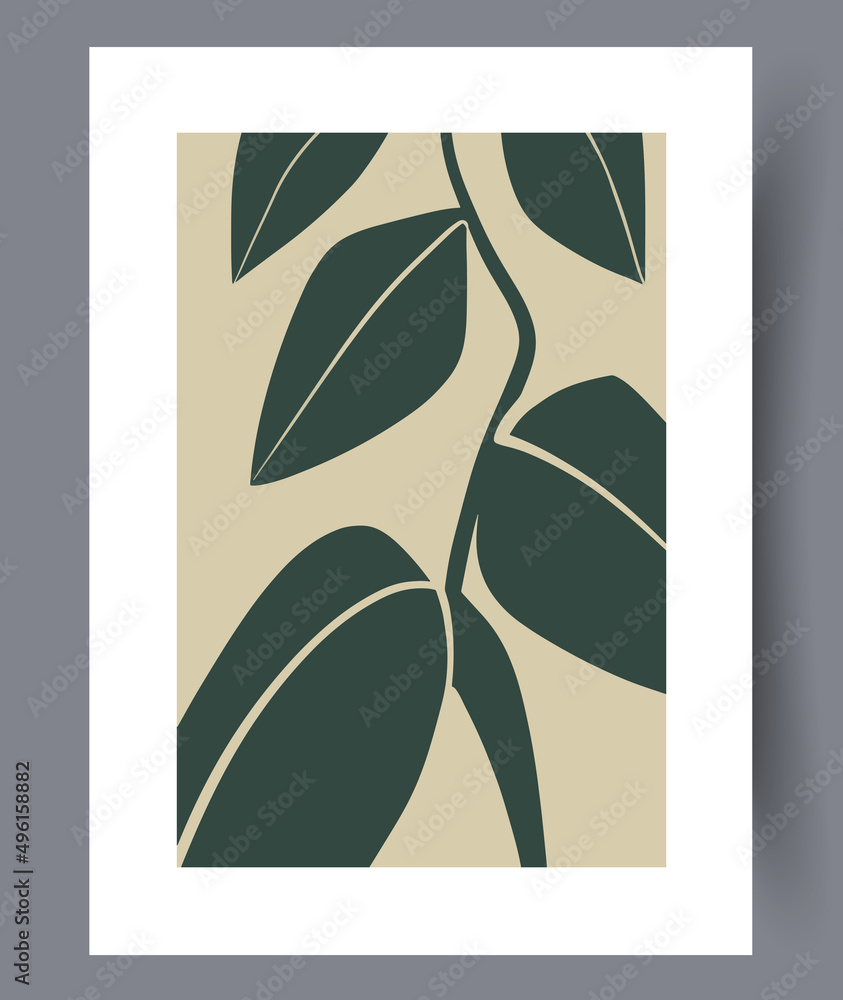 Wall mural scandinavian abstract vector print set.