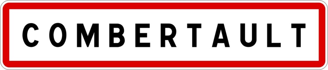 Panneau entrée ville agglomération Combertault / Town entrance sign Combertault