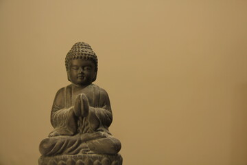 Sculpture of a seated meditating buddha