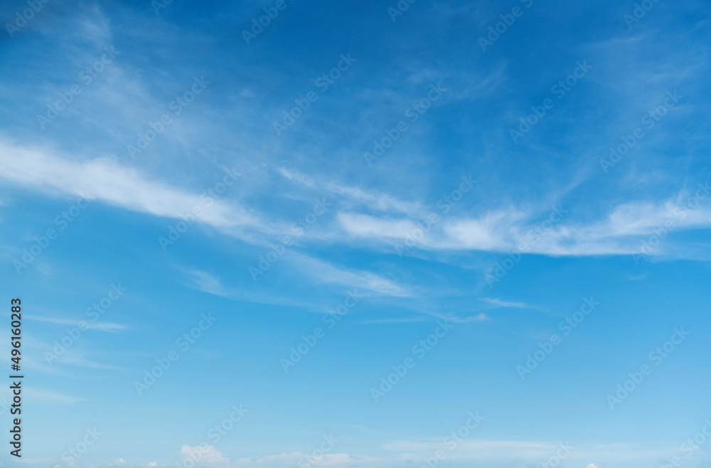 Wall mural blue sky with white clouds background