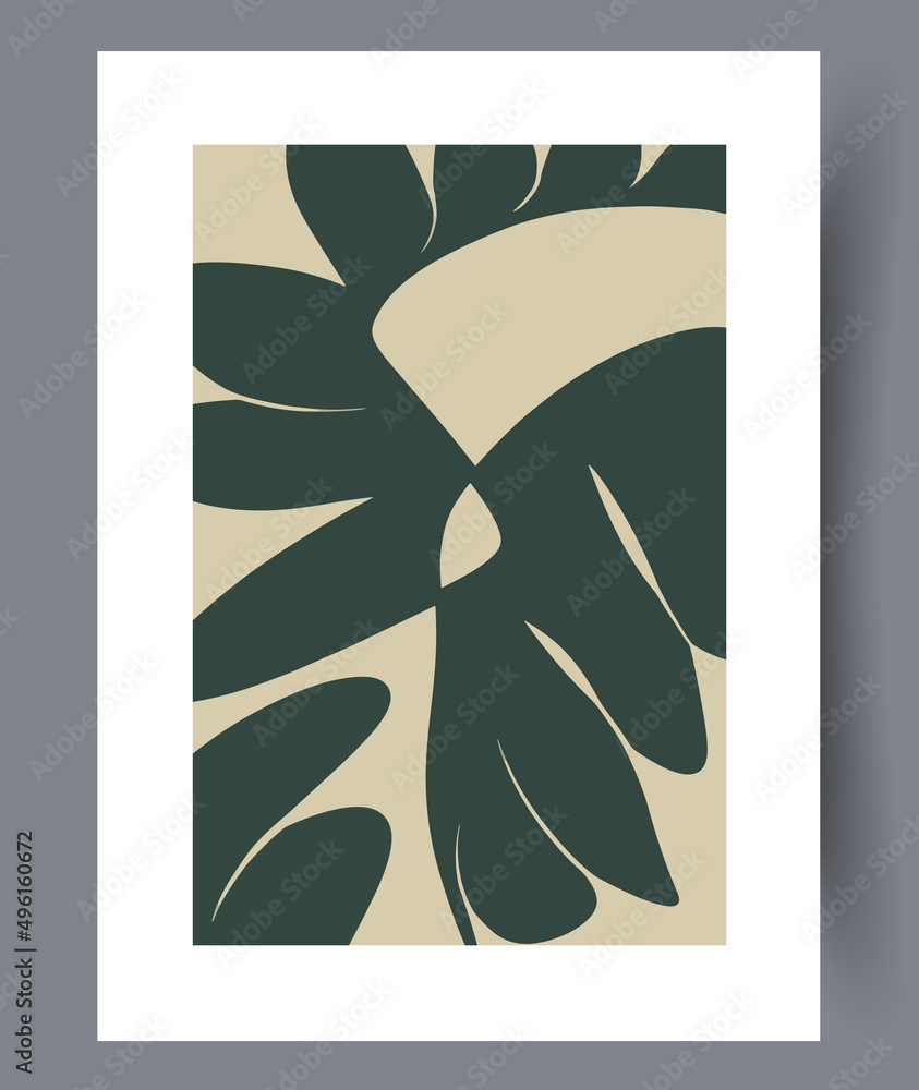 Wall mural scandinavian abstract vector print set.
