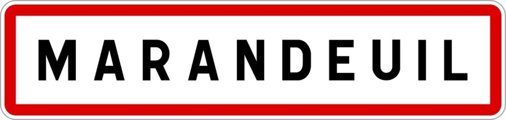 Panneau entrée ville agglomération Marandeuil / Town entrance sign Marandeuil