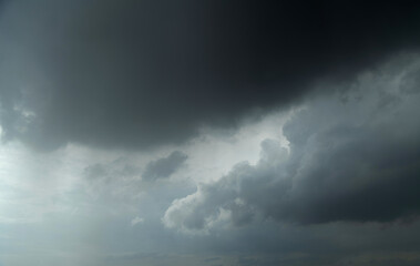 Dramatic sky with storm clouds
