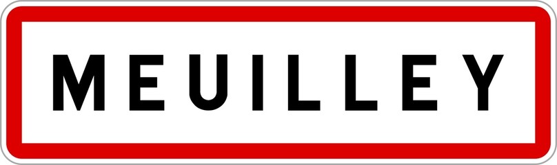 Panneau entrée ville agglomération Meuilley / Town entrance sign Meuilley