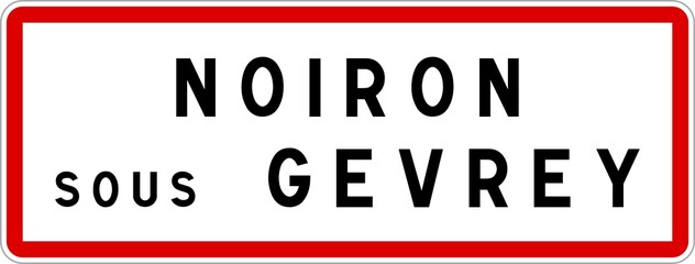 Panneau entrée ville agglomération Noiron-sous-Gevrey / Town entrance sign Noiron-sous-Gevrey