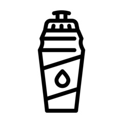 water drink bottle line icon vector. water drink bottle sign. isolated contour symbol black illustration