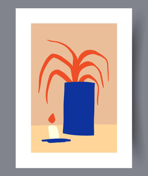 Fototapeta Scandinavian abstract vector print set.