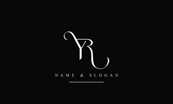 RY, YR, R, Y abstract letters logo monogram