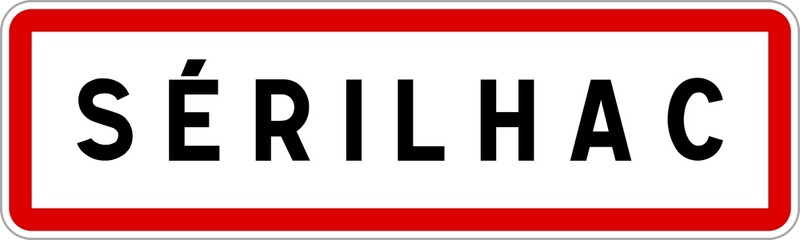 Panneau entrée ville agglomération Sérilhac / Town entrance sign Sérilhac
