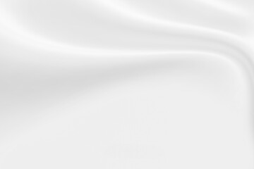 Abstract white fabric with soft wave texture background