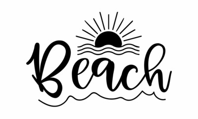 Beach SVG Craft Design.