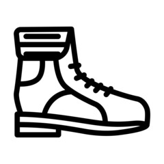 boots winter footwear line icon vector. boots winter footwear sign. isolated contour symbol black illustration