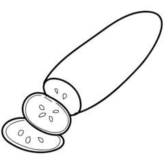 cucumber hand drawing