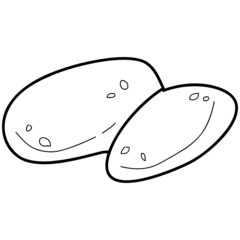 potato hand drawing
