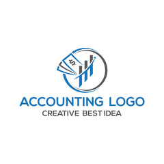 Obraz premium Accounting logo and financial money design accounting, consultant, finance Template 