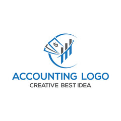 Accounting logo  and financial money design accounting, consultant, finance Template 