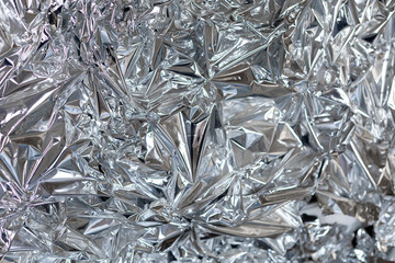 Silver foil with shiny surface for background
