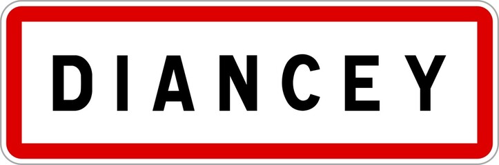 Panneau entrée ville agglomération Diancey / Town entrance sign Diancey