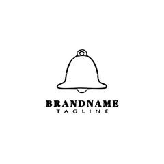 bell cartoon logo icon design template black isolated vector