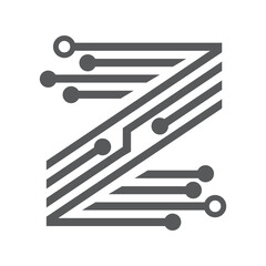 digital letter Z