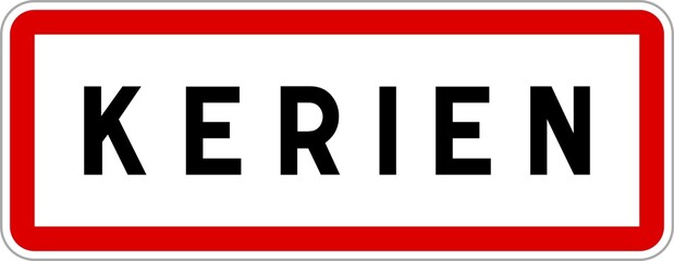 Panneau entrée ville agglomération Kerien / Town entrance sign Kerien