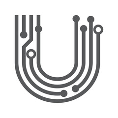 digital letter u © Biljana