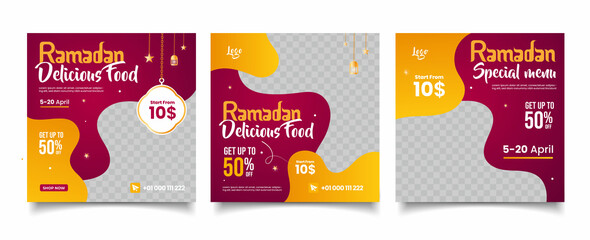 ramadan special food social media post template