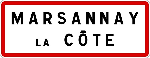Panneau entrée ville agglomération Marsannay-la-Côte / Town entrance sign Marsannay-la-Côte