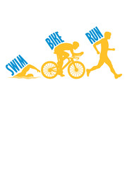 Swim Bike Run  - obrazy, fototapety, plakaty